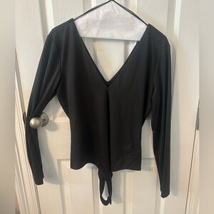 Gianni Bini Black V-Neck Long Sleeve bodysuit. NWT.